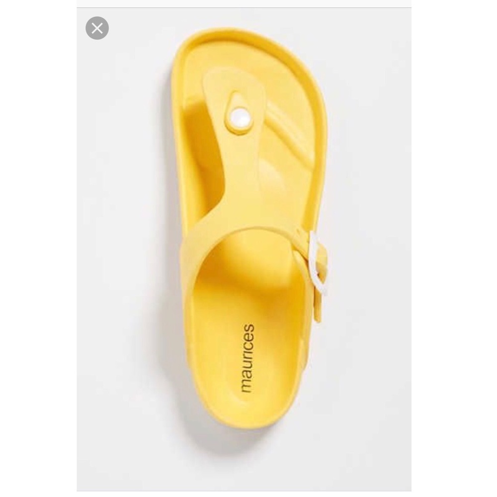 Size7 Maurice’s Yellow Birkenstock Style Flip Flop